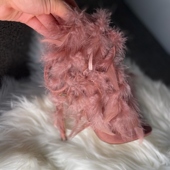 Mauve lace up feather heel - Picture 2 of 6